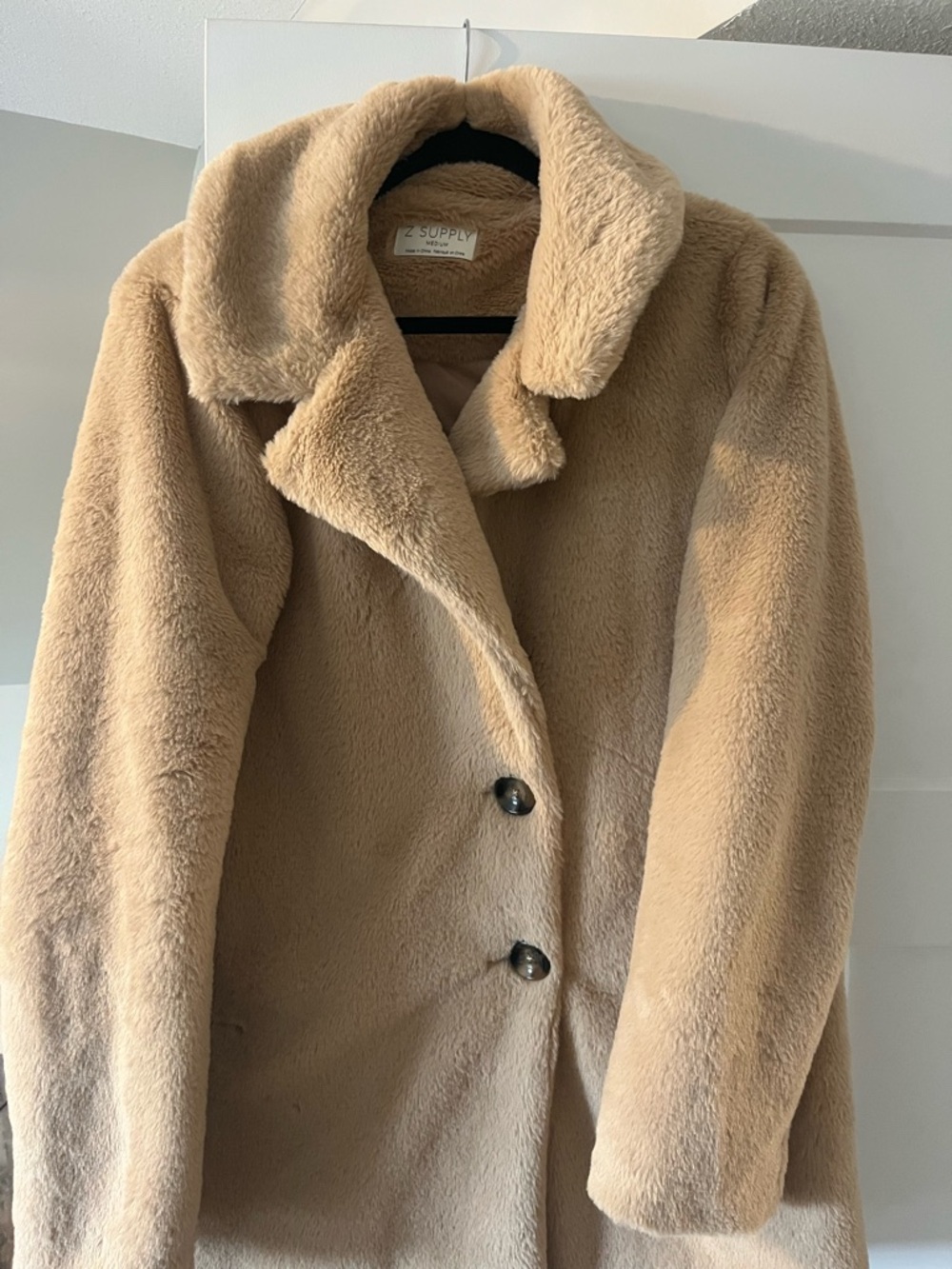 Z Supply Tan Faux Shearling Teddy Coat